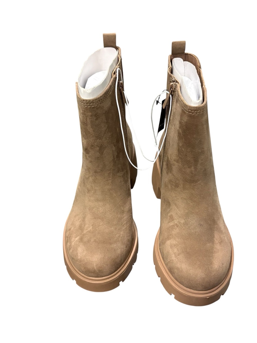 torrid Taupe Suede Chelsea Lug Ankle Boots